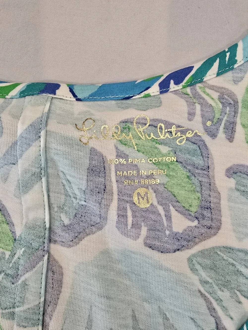 Lilly Pulitzer Women's Kenzie 3/4 Sleeve Cotton Dress Agate Green Lazy River Med - Picture 7 of 10